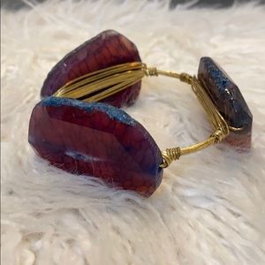 Purple bourbon and bowties bracelet